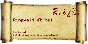Ringvald Ábel névjegykártya